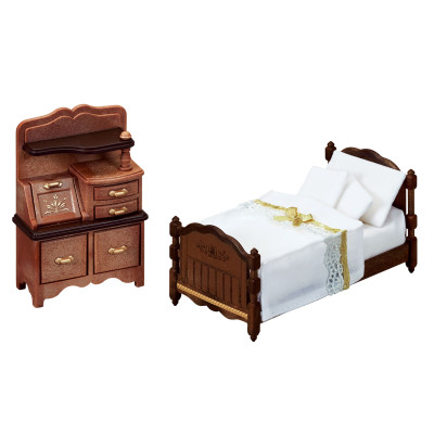 Classic Brown Bed Chest Set